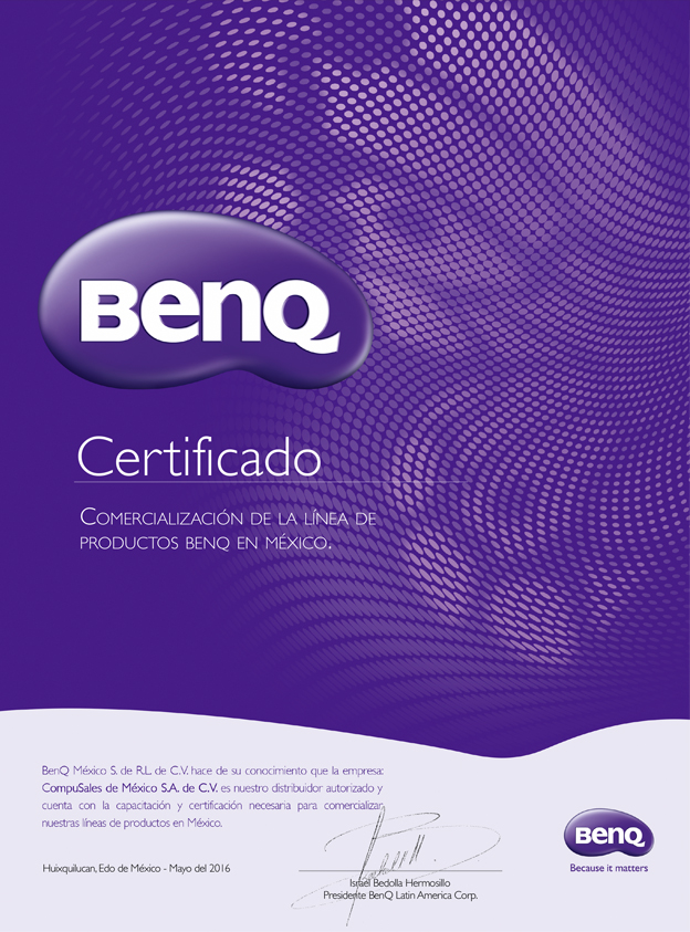 Certificado Benq