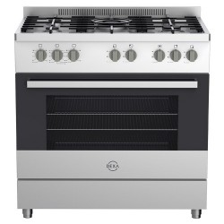 Estufa de Gas DEXA SAPORE INOX 90 cms 5 Quemadores Enc.Elect Horno