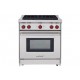Estufa de Gas Wolf R30 30" 4 Quemadores 15000/9000Btu Enc USD