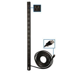 Tripp Lite PDU Monofásico Básico, 1.8kW 15A 120V, para Instalación Vertical de 0U en Rack, 14 Tomacorrientes NEMA 5-1