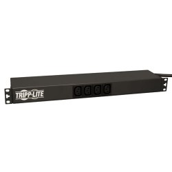 Tripp Lite PDU Monofásico Básico, 3.3-3.8kW 20A 208/240V, Instalación Horizontal 1U en Rack, 2 Tomacorrientes C19 y 1