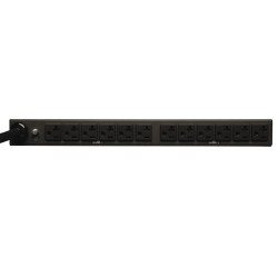 Tripp Lite PDU Monofásico con Medidor Digital, 2.9kW 30A 120V, Instalación Horizontal en 1U de Rack, 12 tomacorrientes