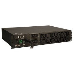 Tripp Lite PDU Monofásico Monitoreable, 5/5.8kW 30A 208/240V, Instalación Horizontal 2U en Rack, 12 Tomacorrientes C13