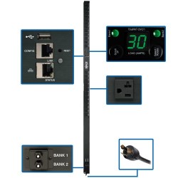 Tripp Lite PDU Monitoreable Monofásico de 2.9kW con Interfaz de Plataforma LX, salidas de 120V (24 5-15/20R), L5-30P, c