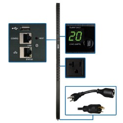 Tripp Lite PDU Controlable Monofásico de 1.9kW con Interfaz de Plataforma LX, Tomacorrientes de 120V (24 5-15/20R), Cab