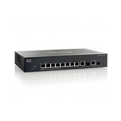 SWITCH CISCO SMB GIGABIT ETHERNET, 8 PUERTOS 10/100/1000MBPS + 2 PUERTOS SFP, 20 GBIT/S, 16.384 ENTRADAS 