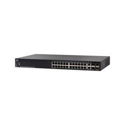 Switch cisco smb // 24 puertos 10/100/1000 gigaethernet // 4x10 gigaethernet (2x10g base-t/sfp+combo+2xsfp+) // poe 195w