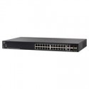 Switch cisco smb // 24 puertos 10/100/1000 gigaethernet // 4x10 gigaethernet (2x10g base-t/sfp+combo+2xsfp+) // poe 195w