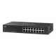 Switch cisco smb - 16 puertos - 10/100/1000 mbps - no administrable - half poe - rack -32 gbit/s, 8000 entradas