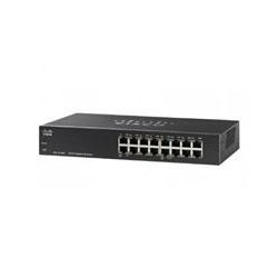 Switch cisco smb - 16 puertos - 10/100/1000 mbps - no administrable - half poe - rack -32 gbit/s, 8000 entradas