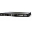 Switch Cisco Fast Ethernet Smart Plus SF220-48P PoE, 48 Puertos 10/100Mbps + 2 Puertos SFP, 13.6 Gbit/s, 8192 Entradas -