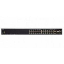 Switch Cisco Gigabit Ethernet SG350X-24MP, 24 Puertos 10/100/1000Mbps + 2 Puertos SFP, 128 Gbit/s, 16.000 Entradas - Ges