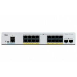 Switch Cisco Gigabit Ethernet Catalyst 1000, 16 Puertos PoE + 2 Puertos SFP, 36 Gbit/s, 15.360 Entradas - Gestionado
