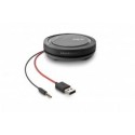 Poly Altavoz Calisto 5200, Alámbrico, 3.5mm, USB A, Negro/Rojo