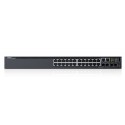 DELL S-Series S3124 Gestionado L2 Gigabit Ethernet (10/100/1000) 1U Negro, Acero inoxidable