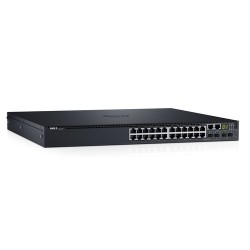 DELL S-Series S3124 Gestionado L2 Gigabit Ethernet (10/100/1000) 1U Negro, Acero inoxidable