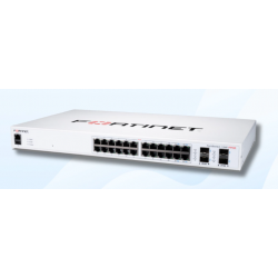 Switch Fortinet 124F-FPOE, 24 Puertos PoE 10/100/1000Mbps + 4 Puertos 10G SFP+, 128 Gbit/s, 32000 Entradas - Administrable FS-12