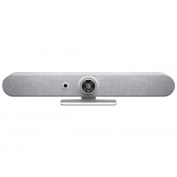 Barra de Video Logitech Rally Bar Mini 960-001348, 4K, Respuesta de frecuencia en Micrófonos de 90 Hz -16 kHz. Color Blanco